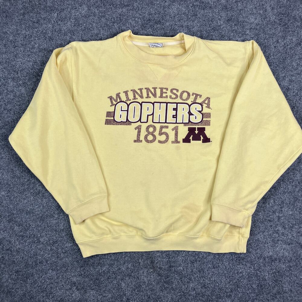 TCX Apparel Sweatshirt Mens Size M Yellow Crewneck 1851 Vintage Graphic‎